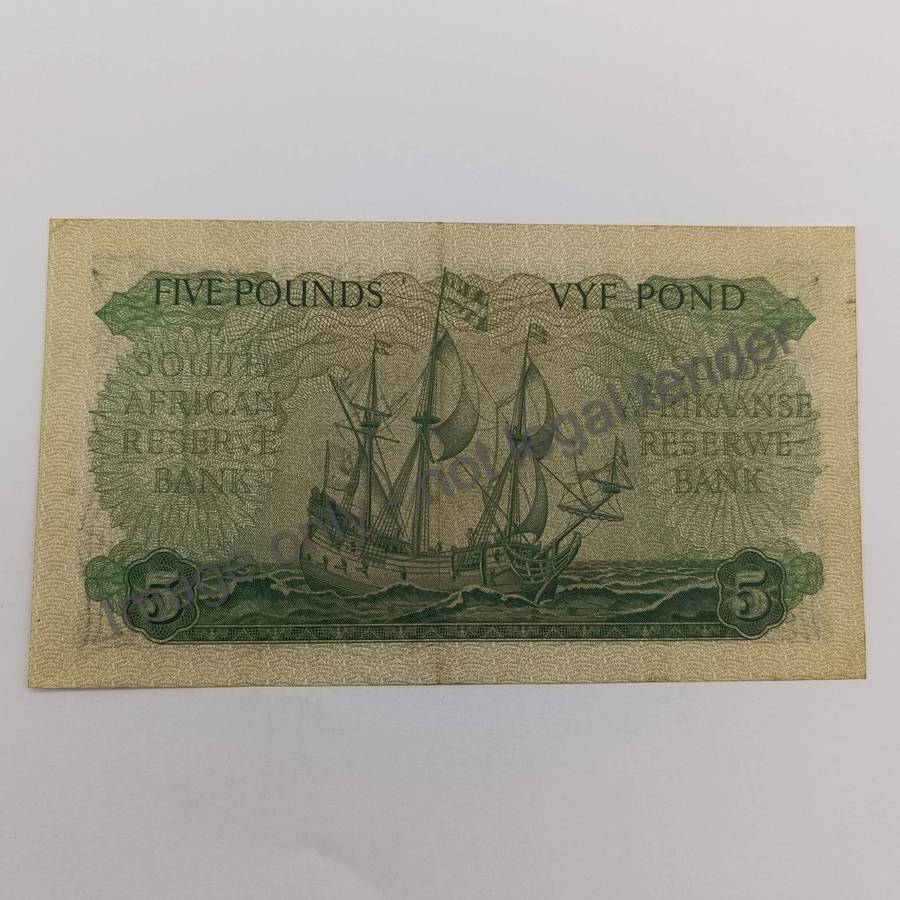 South Africa MH de Kock 1959 Five Pound a EF