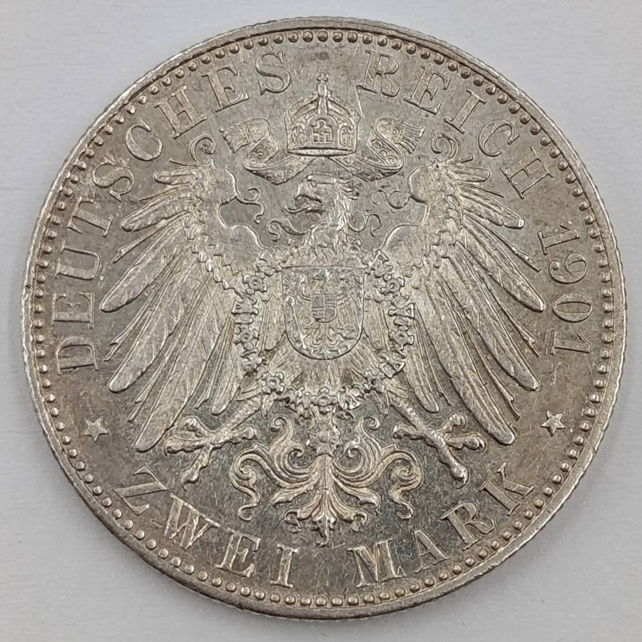 1901 Deutsches Reich Zcoei Mark. This one looks proof - some impairment