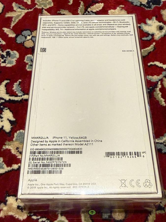 iPhone 11 64GB Yellow Sealed
