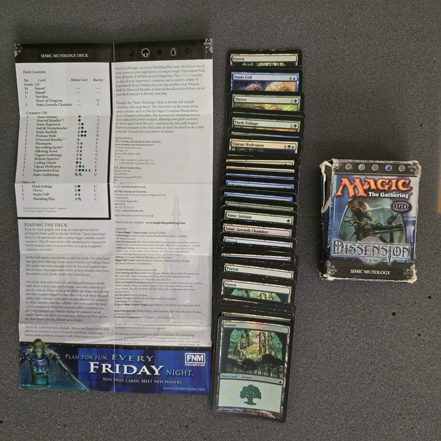 Magic The Gathering Theme deck (Simic Mutology)