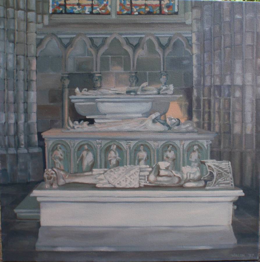 Original oil on canvas Aidan Walsh (1932-2009) Listed with Strauss.  Historical The Upper Bath.