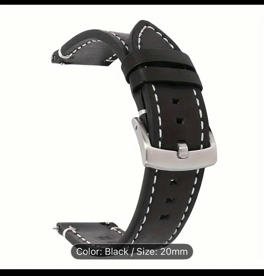 Genuine Cowhide Leather Strap 20mm