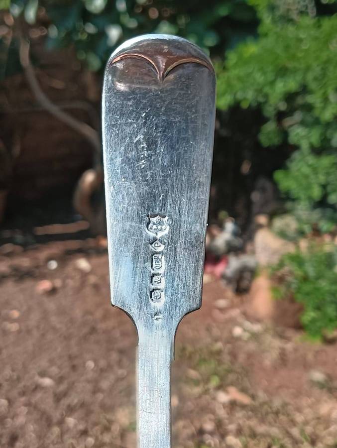 Antique 170 Year Old Elkington England Silverplated Laddle Full Elkington Hall Mark Large 33cm Long