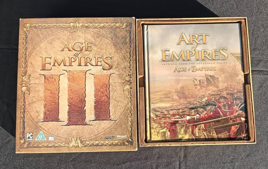 Age of Empires 3 Limited Collectors Edition Boxed Set Complete 32 Bit PC 2005 Hard Cover Book Poster