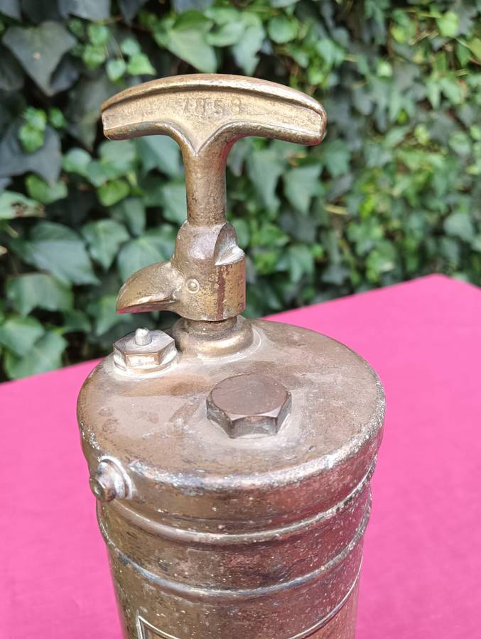Antique Fyr Fyter Fyr Man Brass Fire Extinguisher from Dayton Ohio USA