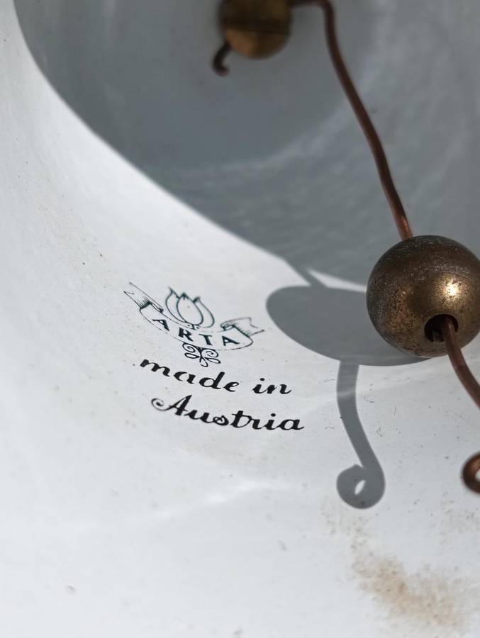 Small Decorative Enamelled Brass Hand Bell Made in Austria