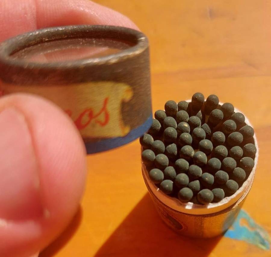 Vintage Matchbook and Matchbox Collection (51 Match books/boxes) in an old Uiltjie Cigar Box