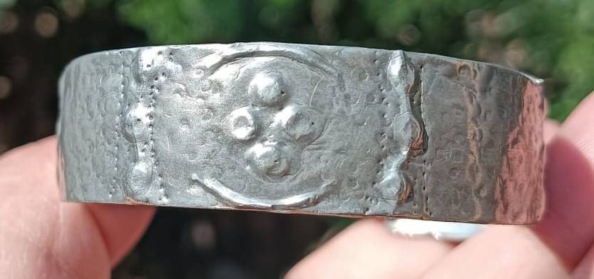 Vintage Belt Buckle Shaped Metal Bracelet 50mm to Max 55mm Diameter