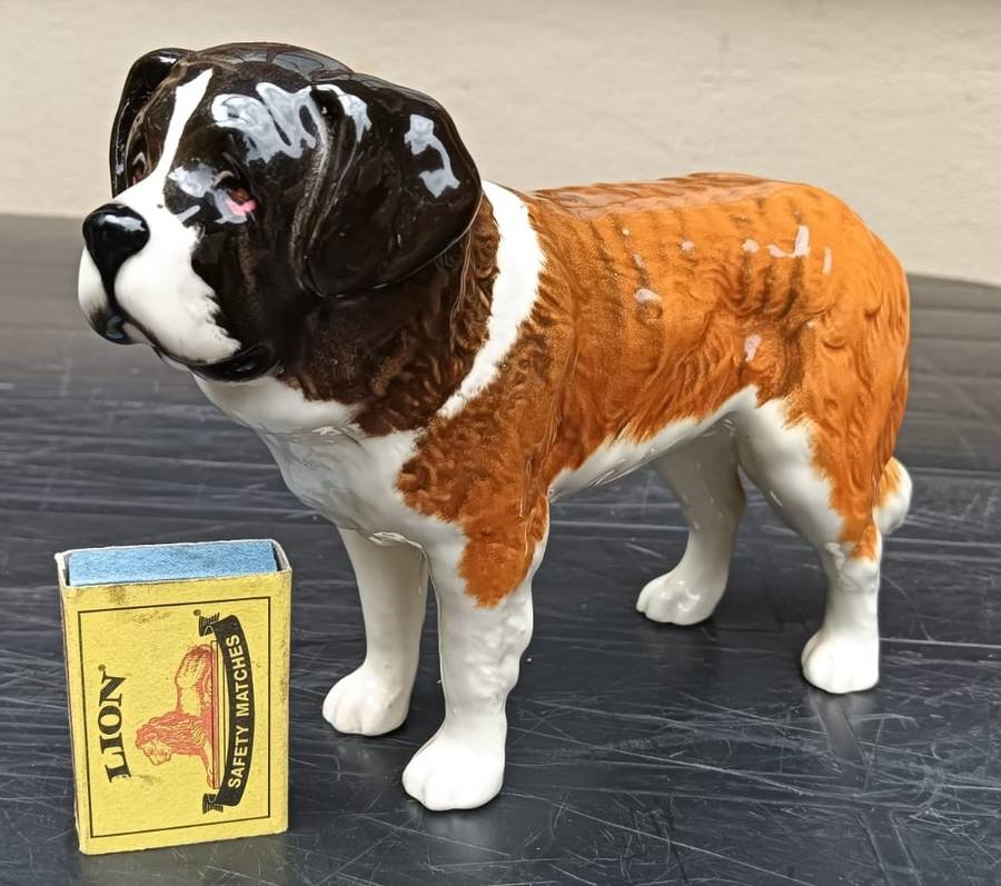 Beswicks England Large St Bernard Dog Corna Garth Stroller Figurine Made 1968 to 1989