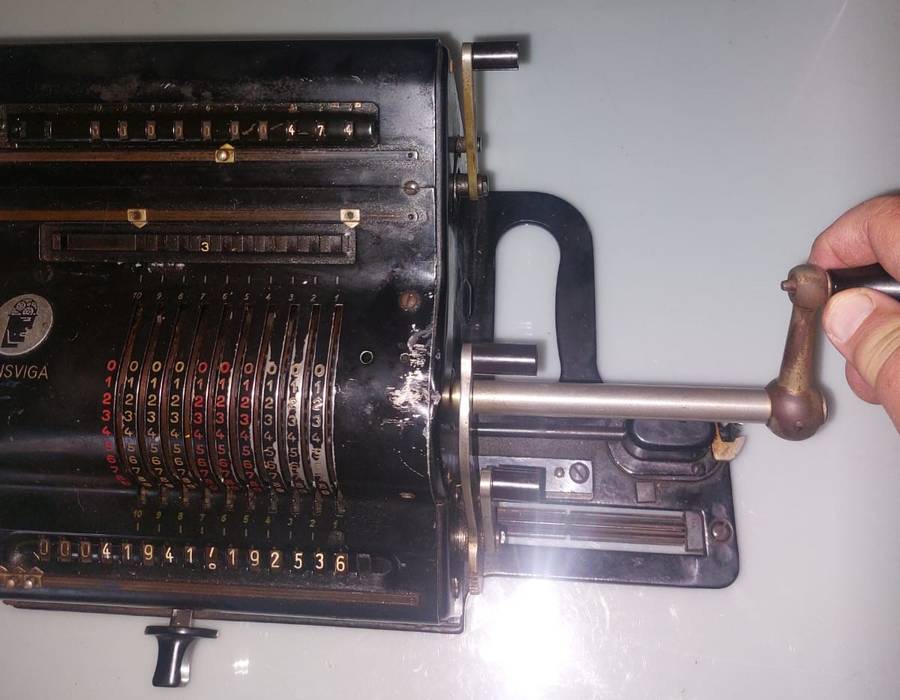 Vintage 1947 Brunsviga 15 German Mechanical Calculator One of only 7470 produced! Still Working!