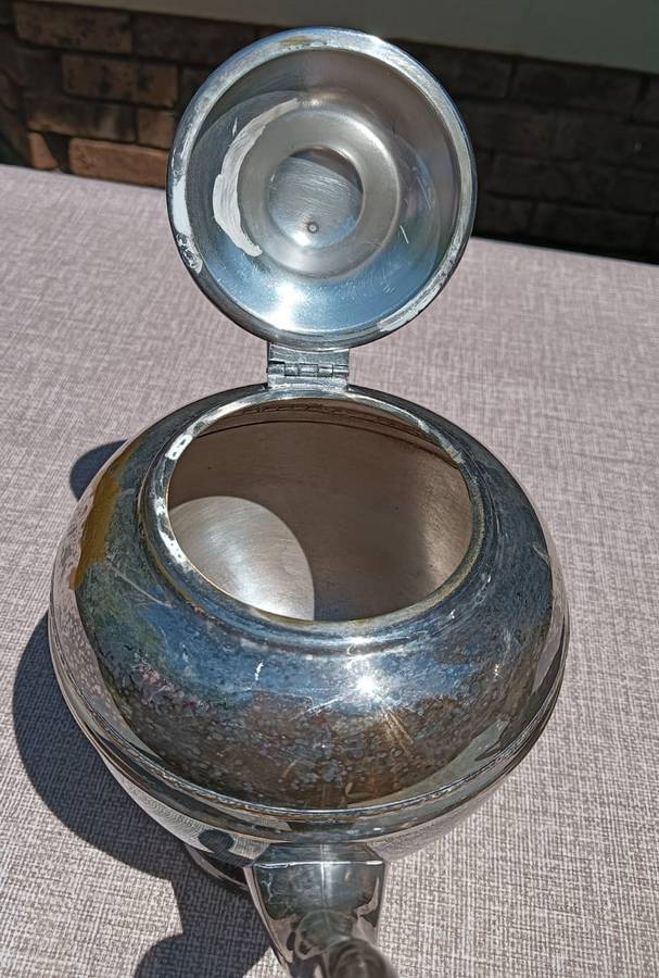 Vintage Canadian Benedict Proctor Silverplated Teapot and Flemish Copper Pitcher