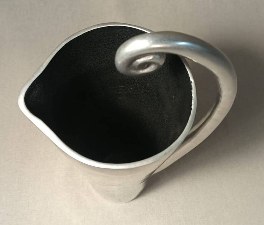 Carrol Boyes (SA 1954-2019) Iconic Coil Handle Aluminium Water Jug Large 30cm High