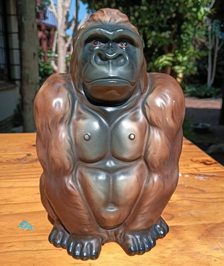 Vintage 1960s Ceramaster Japan King Kong Gorilla Ceramic Piggy Bank