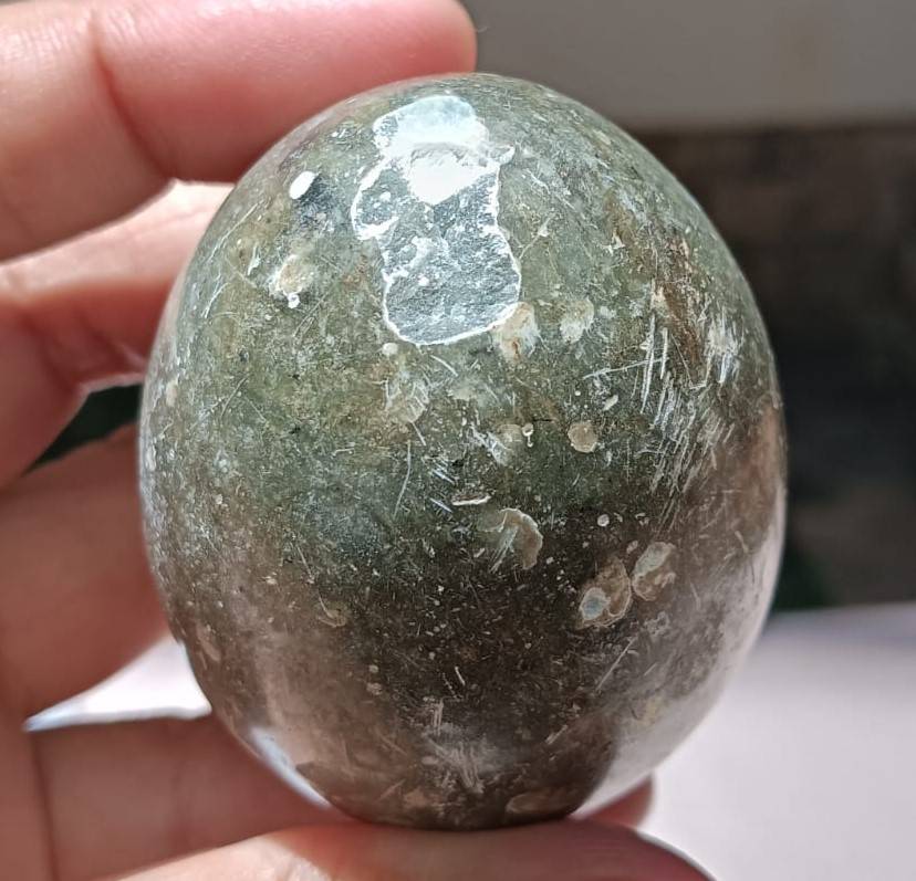 Clutch of 8 Rock Eggs: Lightning Strike Howlite Egg (African Magnesite), Leopard Spot Egg, And More