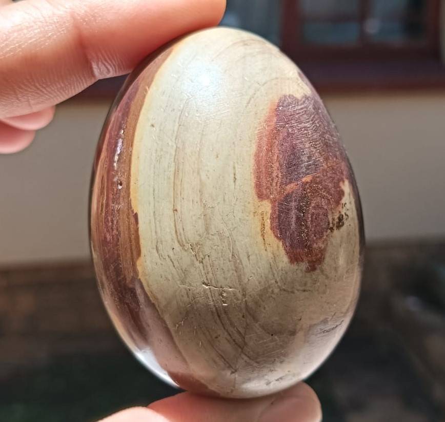 Clutch of 8 Rock Eggs: Lightning Strike Howlite Egg (African Magnesite), Leopard Spot Egg, And More