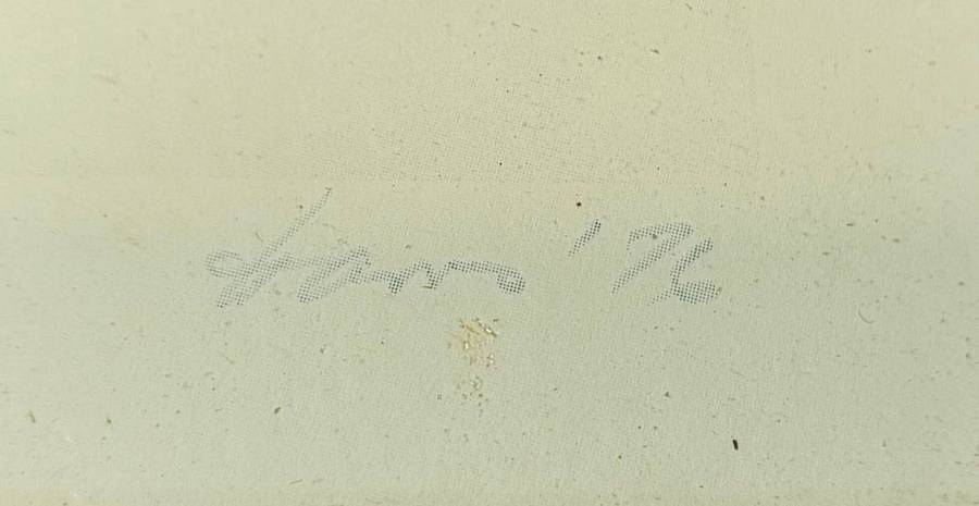 Hannes Harrs (1927-2006) Framed Colour Woodcut Print Abstract Giraffe Composition Signed Harrs 76