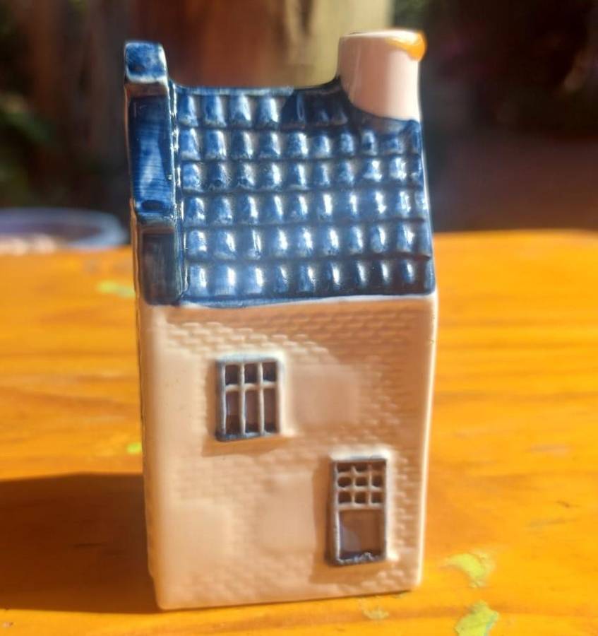 Royal Delft Blue KLM House No 36 - Still Liqueur Inside!  A 17th Century home Still Standing!
