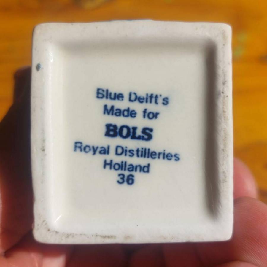 Royal Delft Blue KLM House No 36 - Still Liqueur Inside!  A 17th Century home Still Standing!
