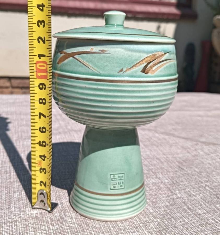 Korean Unbo Studio Arts Celadon (Jade Colour) Incense Burner Porcelain Jar