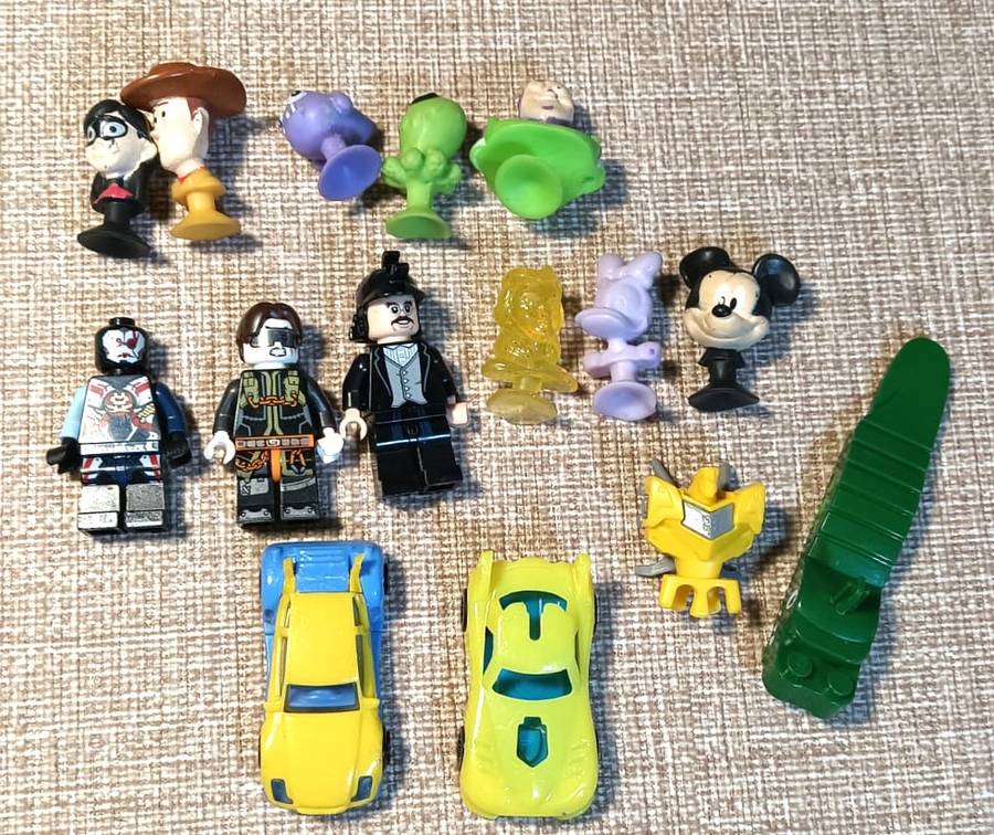 Original Lego Batch 0.5kg - 3 Minifigures - Prof Filius Flitwick Harry Potter - Disney Woody Bobble