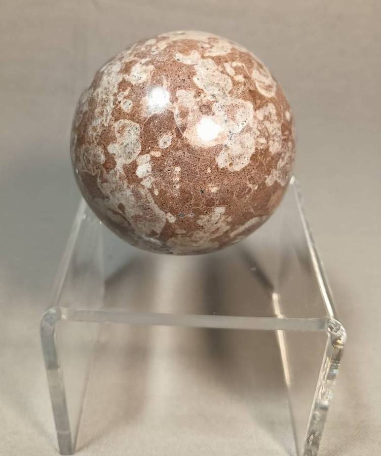 Captivating Leopard Skin Spotted Jasper Sphere 7cm Diameter 0.45kg