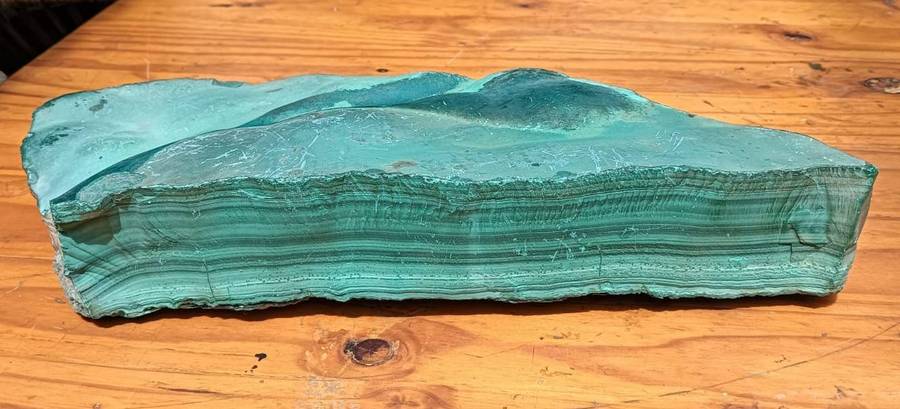 Huge 6.9kg Malachite Slab with Mesmorizingly Beautiful Banded Patterns