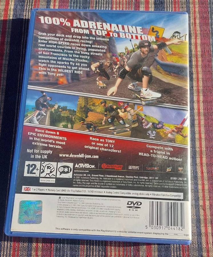 Tony Hawks Downhill Jam 2007 Sony Playstation 2 Game with Booklet