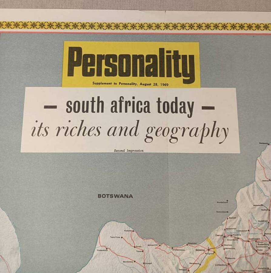 Africa Poster Map of 1969 - Explore the African Continent as it was over 55 years ago! 100cm Wide