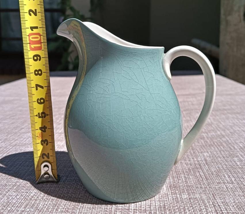 ROYAL DOULTON AQUA GREEN BLUE CREAMER D6430 DESERT STAR PATTERN CIRCA 1954-1964