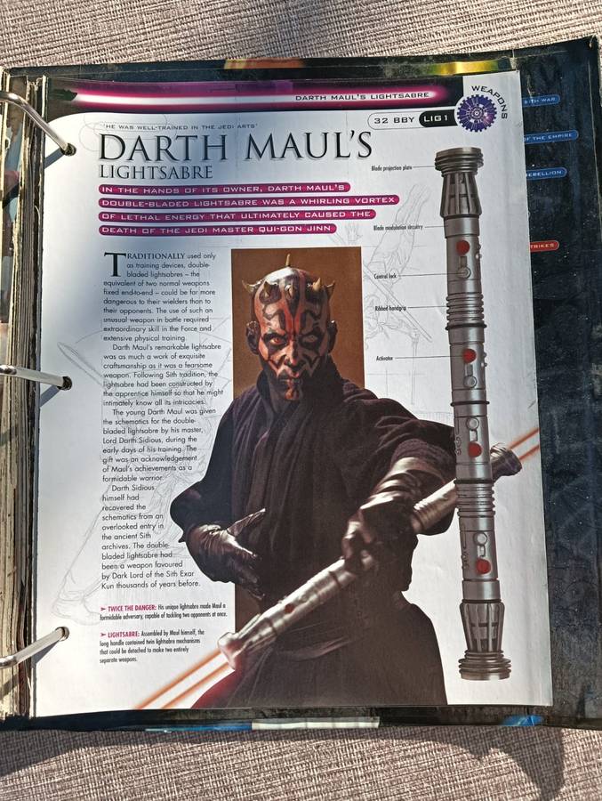 Star Wars 2002 De Agostini Fact File Ring Binder: Droids and Weapons and Technology