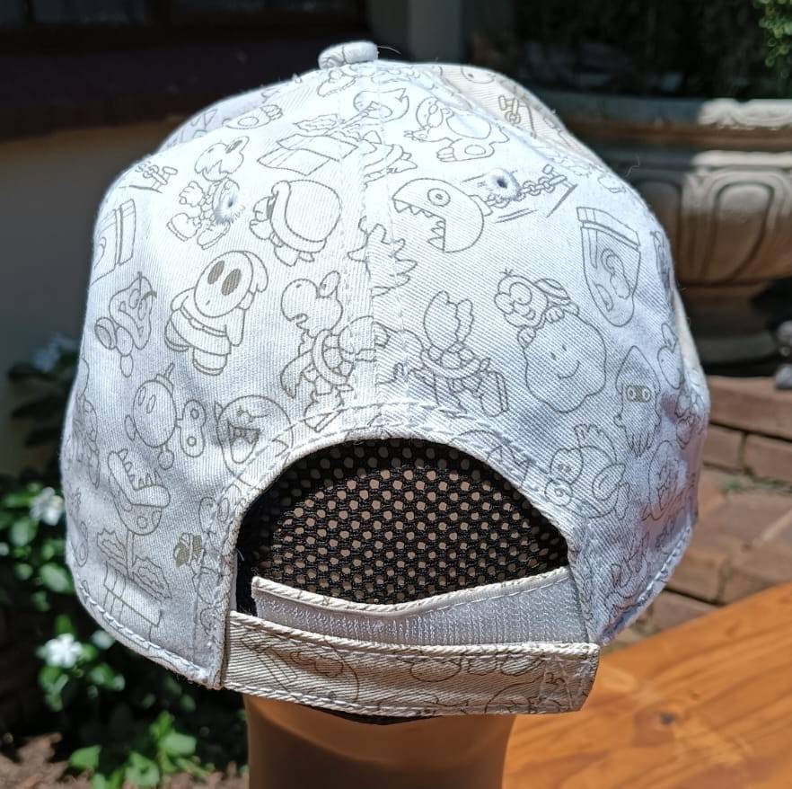 Super Mario Brothers Nintendo 2012 Snapback Cap with 2 pinned Pokemon League Gym Badges