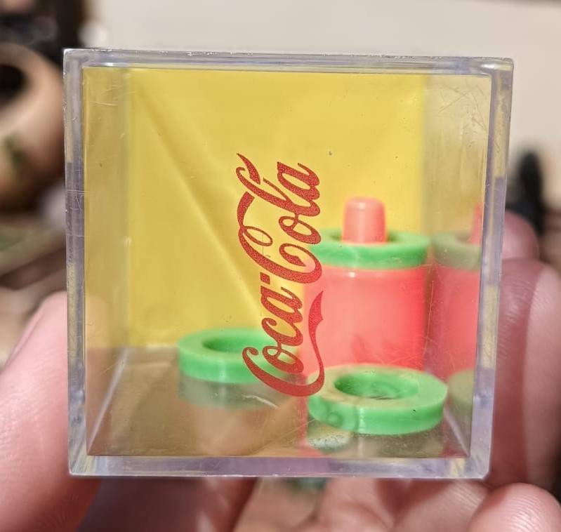 Three Coca-Cola Brain Teazer Games 4cm Cubes