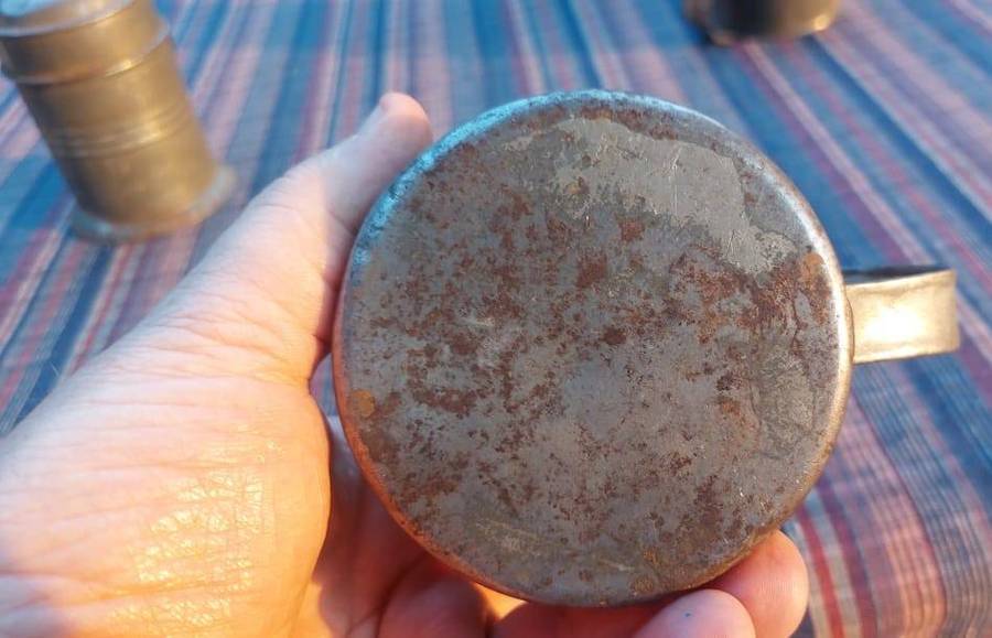 Antique Steel Cup, Scoop and Shaker - Rarely Seen Items Nowadays