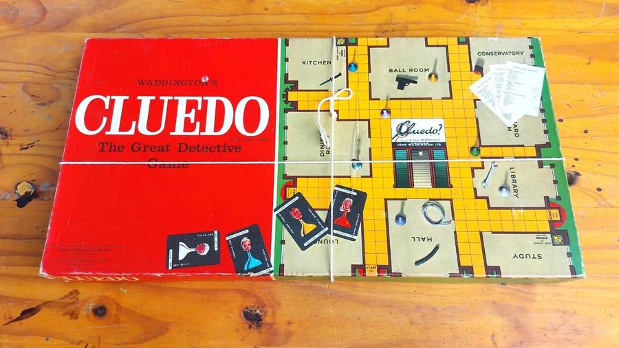 Vintage Waddingtons Cluedo The Great Detective Board Game Made in SA 1972 Edition