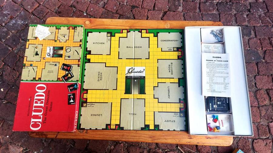 Vintage Waddingtons Cluedo The Great Detective Board Game Made in SA 1972 Edition