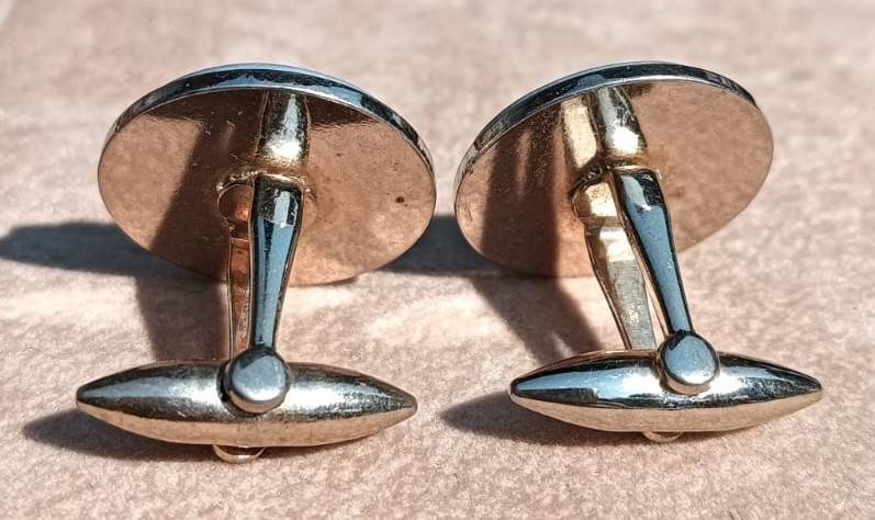 Wedgwood Blue Jasperware Cupid Sharpening his Arrows Cufflinks 1960s