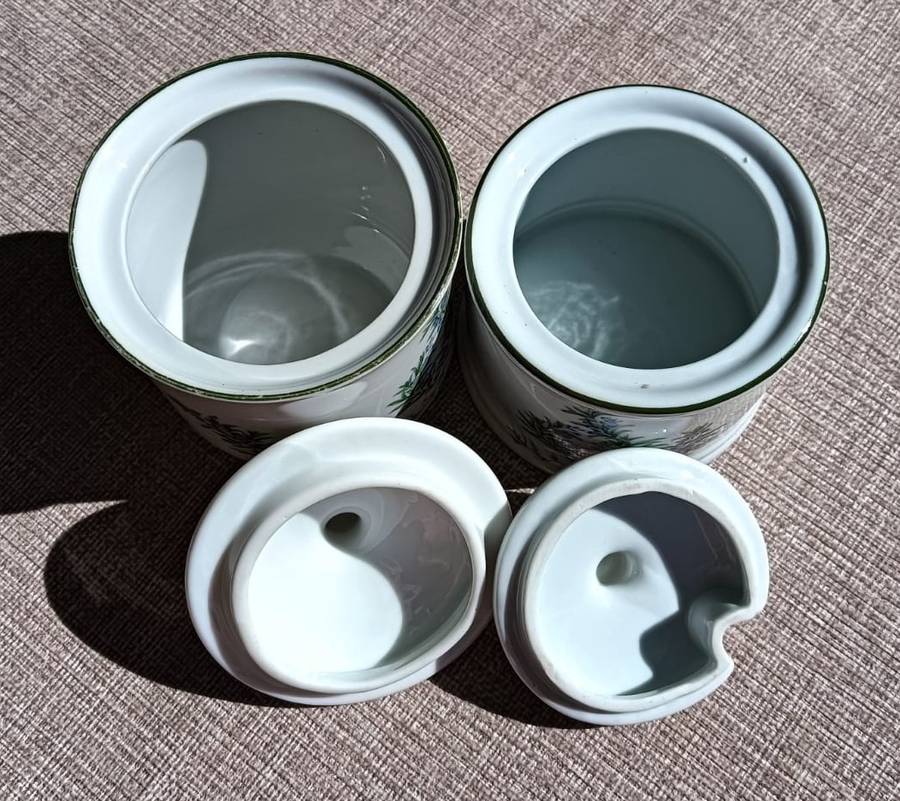 WIESENTHAL GERMANY HERB GARDEN ROSEMARY PORCELAIN CONTAINERS