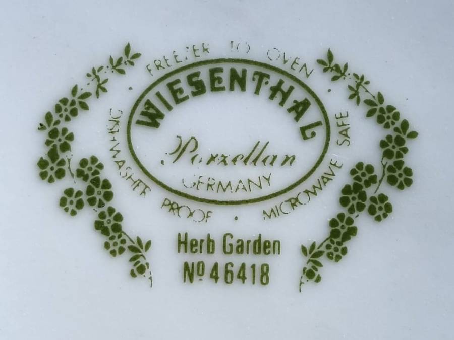 WIESENTHAL GERMANY HERB GARDEN ROSEMARY PORCELAIN CONTAINERS