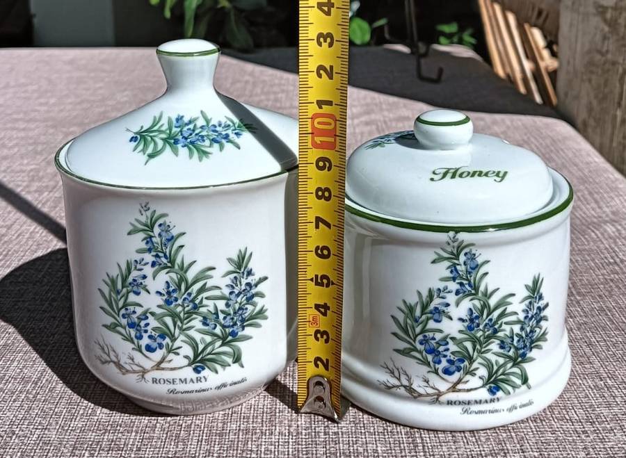 WIESENTHAL GERMANY HERB GARDEN ROSEMARY PORCELAIN CONTAINERS
