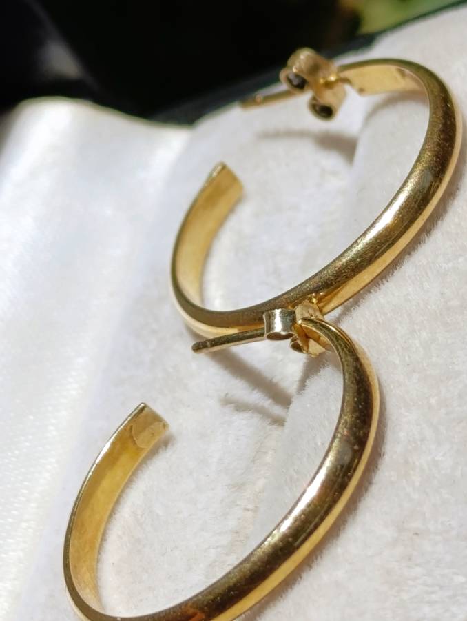 9ct Gold Open Hoop Earrings