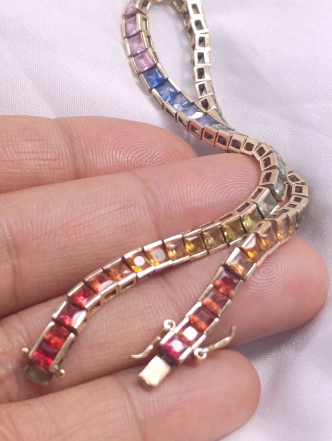 Rare Estate Find 14K Sapphire Bracelet