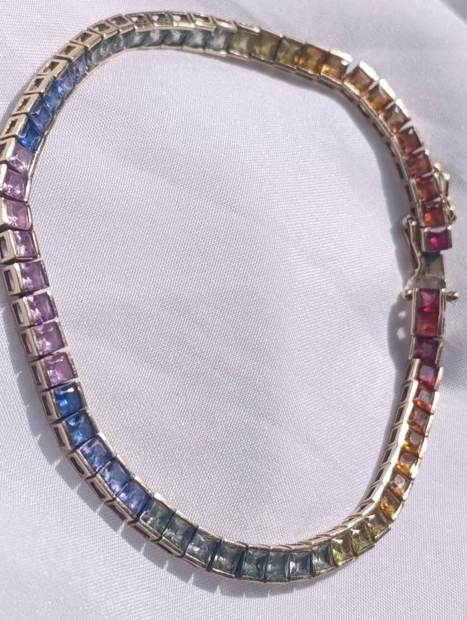 Rare Estate Find 14K Sapphire Bracelet