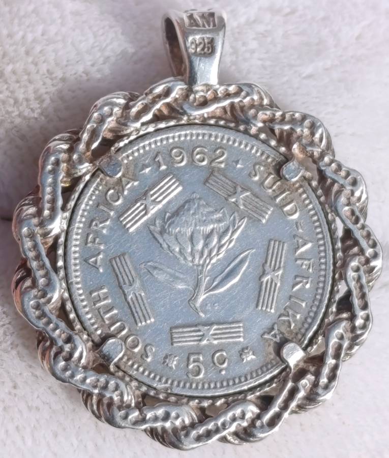 Sterling Silver 1962 Coin Pendant