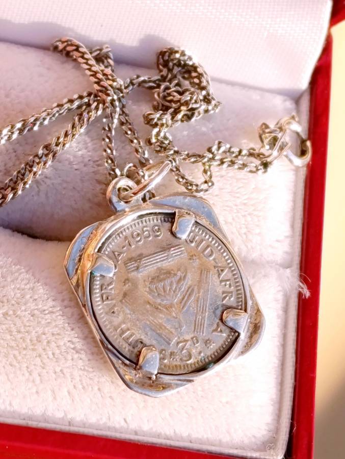 Vintage Sterling Tickey Pendant Set