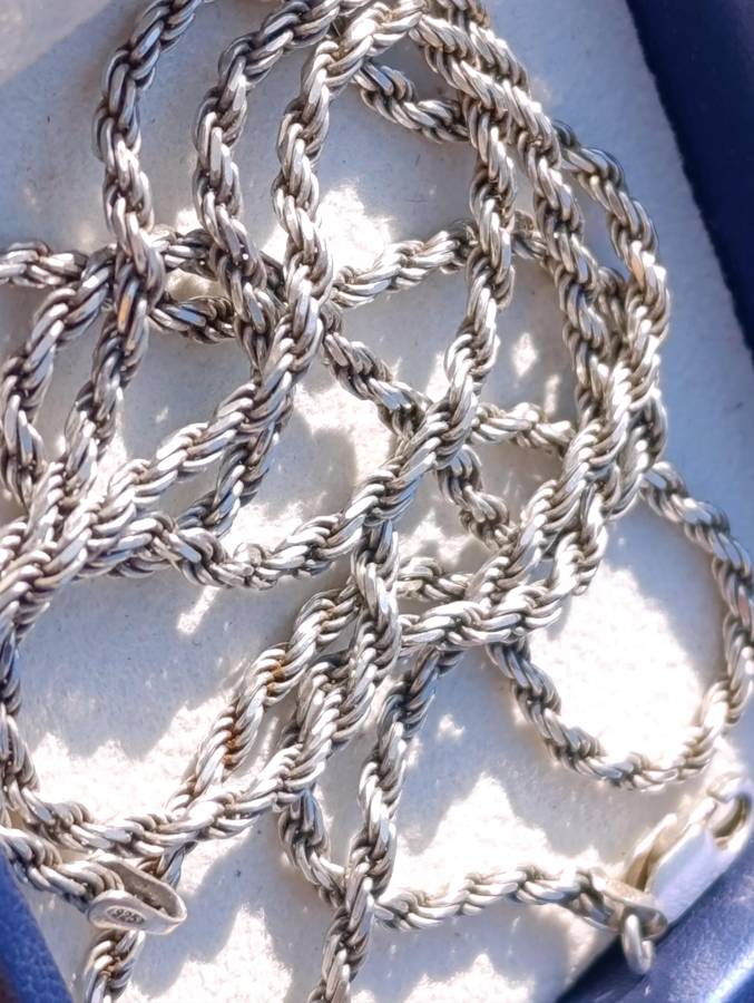 Sterling Silver Vintage Rope Chain