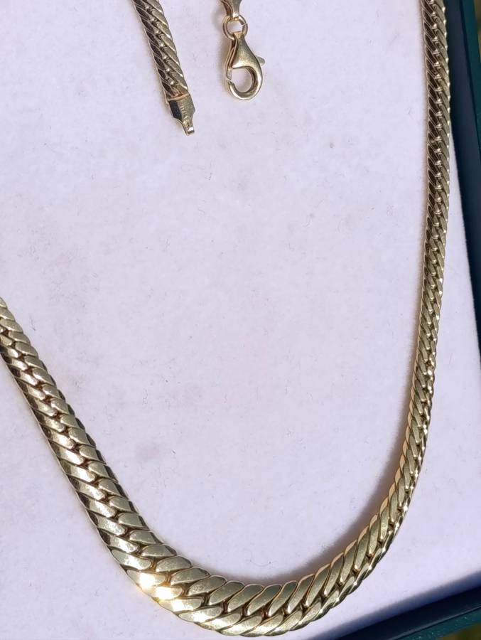 Estate 9ct Designer Snake Necklace