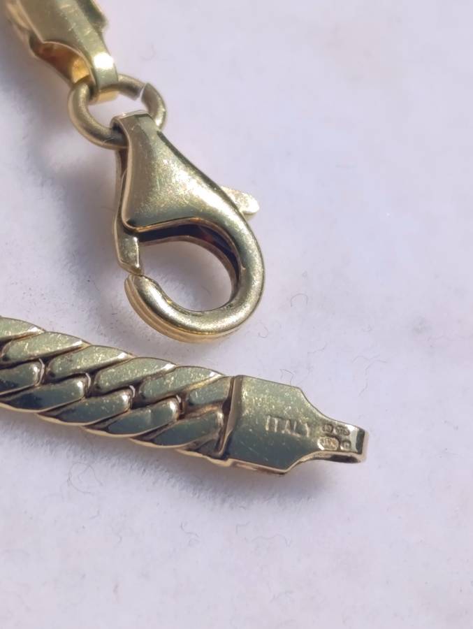 Estate 9ct Designer Snake Necklace