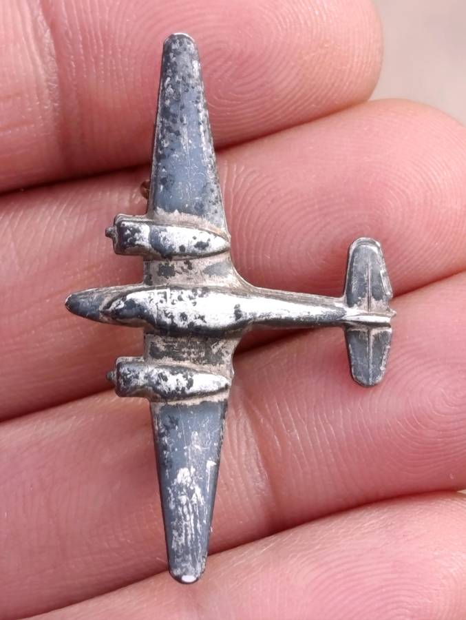 Miniature Sterling WW2 Plane Brooch