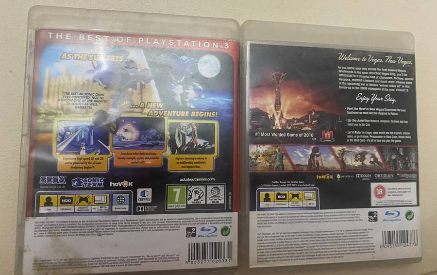 Sonic Unleashed+ Fallout New Vegas Ps3 Pal.