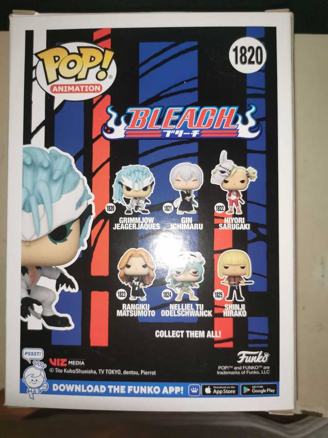 Grimmjow Bleach Limited Edition Glow Chase Funko Pop